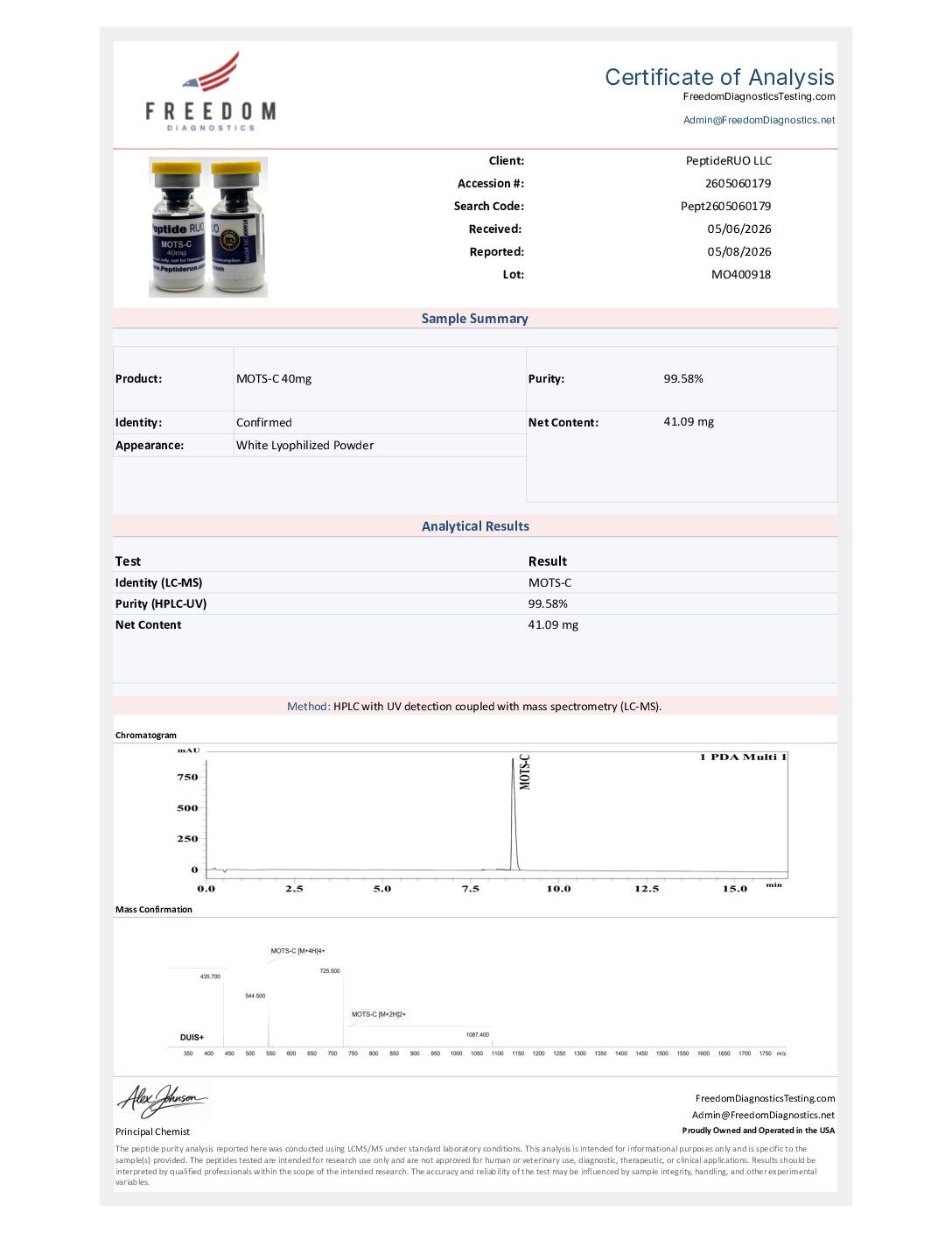 MOTS-c 40mg