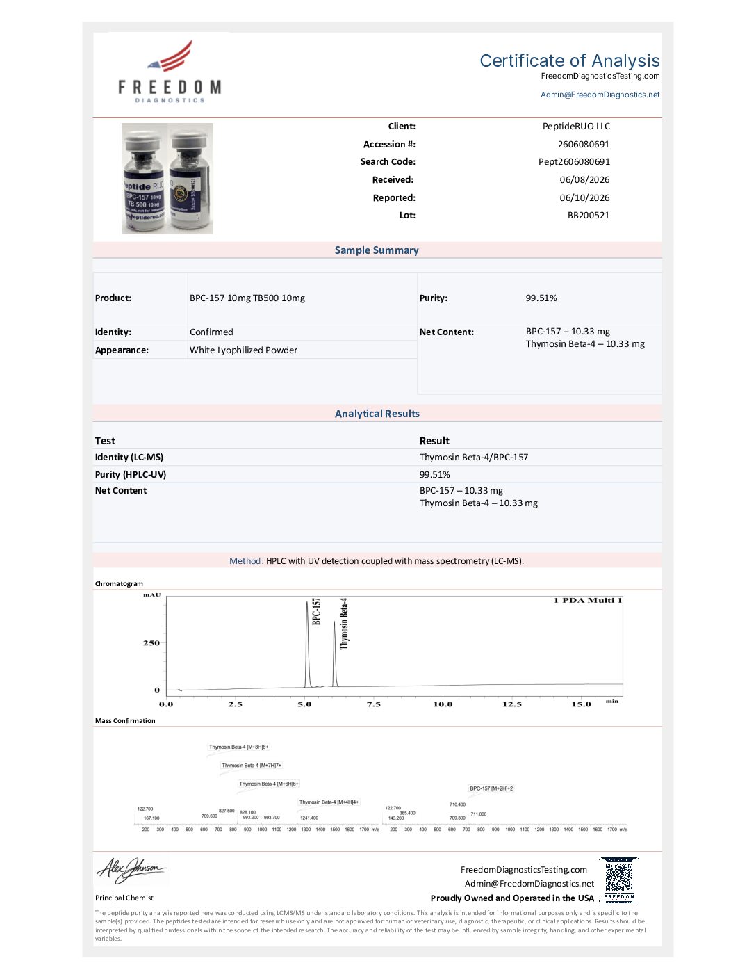 BPC-157 10mg / TB-500 10mg Blend
